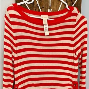 Striped 3/4 sleeve top